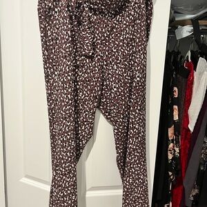 Torrid Brown Leopard Print pants elastic